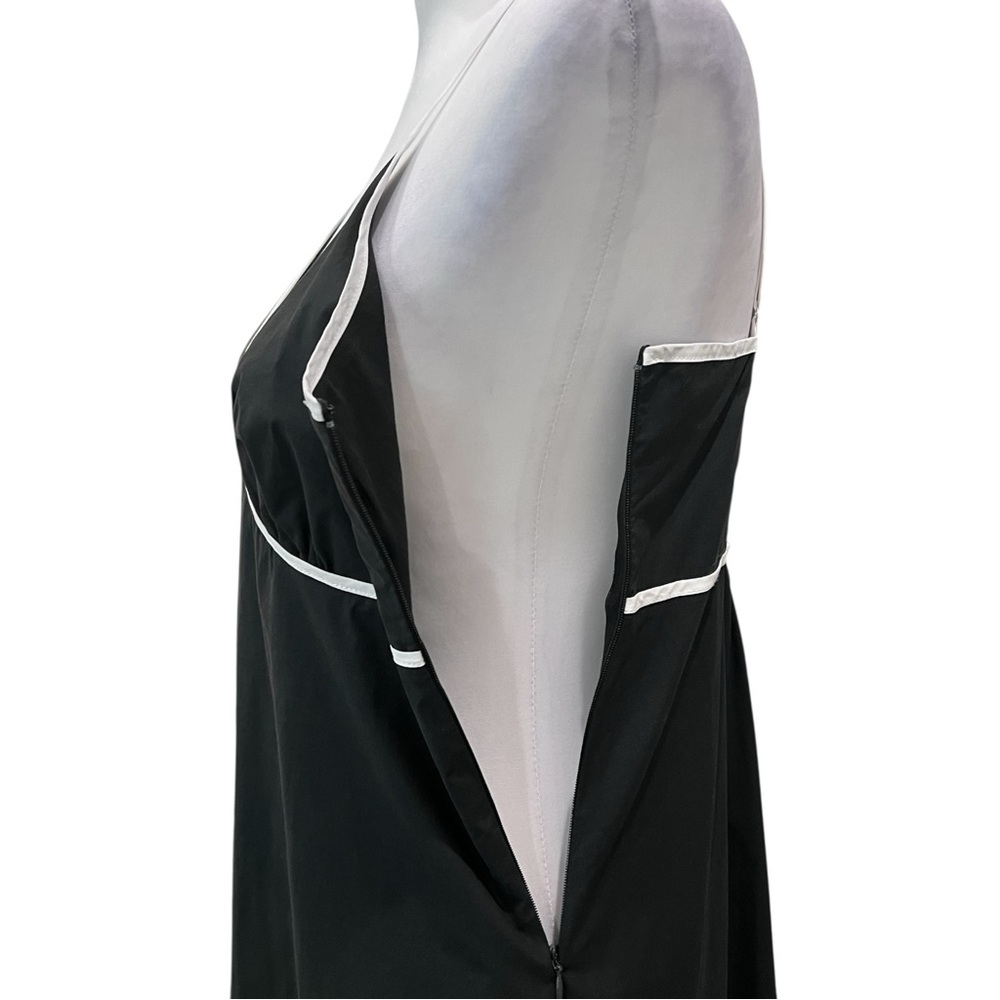 Rails Jessa Cutout Maxi Dress Adjustable Straps Contrast Trim Black White M NWT - Picture 6 of 16